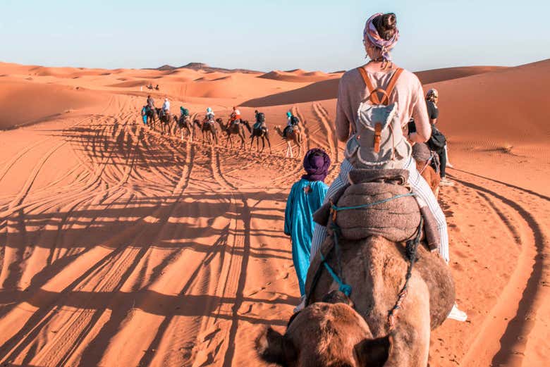 Paseo en camello por el desierto de Merzouga