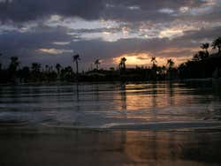 Plage Rouge al atardecer