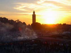 Tiempo en Marrakech, atardeciendo