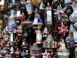 Compras en Marrakech, lamparas